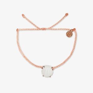 NWT Pura Vida Grande Shell Charm Bracelet in Blush